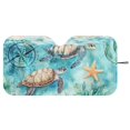 thumbnail image 2 of Jeiento Vintage Turtle Windshield Sun Shade Foldable Car Sunshades Car Interior Accessories Easy Storage Sun Protection for SUV Truck Van Sedans Auto Interior Protector, 2 of 6