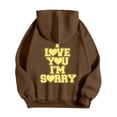thumbnail image 6 of Puliio Womens Hoodies I Love You I'M Sorry Letter Print Sweartshirts Jacket Casual Comfortable Every Wear Sweatshirt Hoody Fall Winter Pullover Tops, 6 of 7