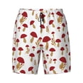 thumbnail image 4 of Lsque Mens Swim Trunks Red Mushroom Pattern - Bathing Suit Compression Liner - Beach Swim Shorts Swimwear - (S-3XL) - Stretch Quick Dry -Medium, 4 of 9