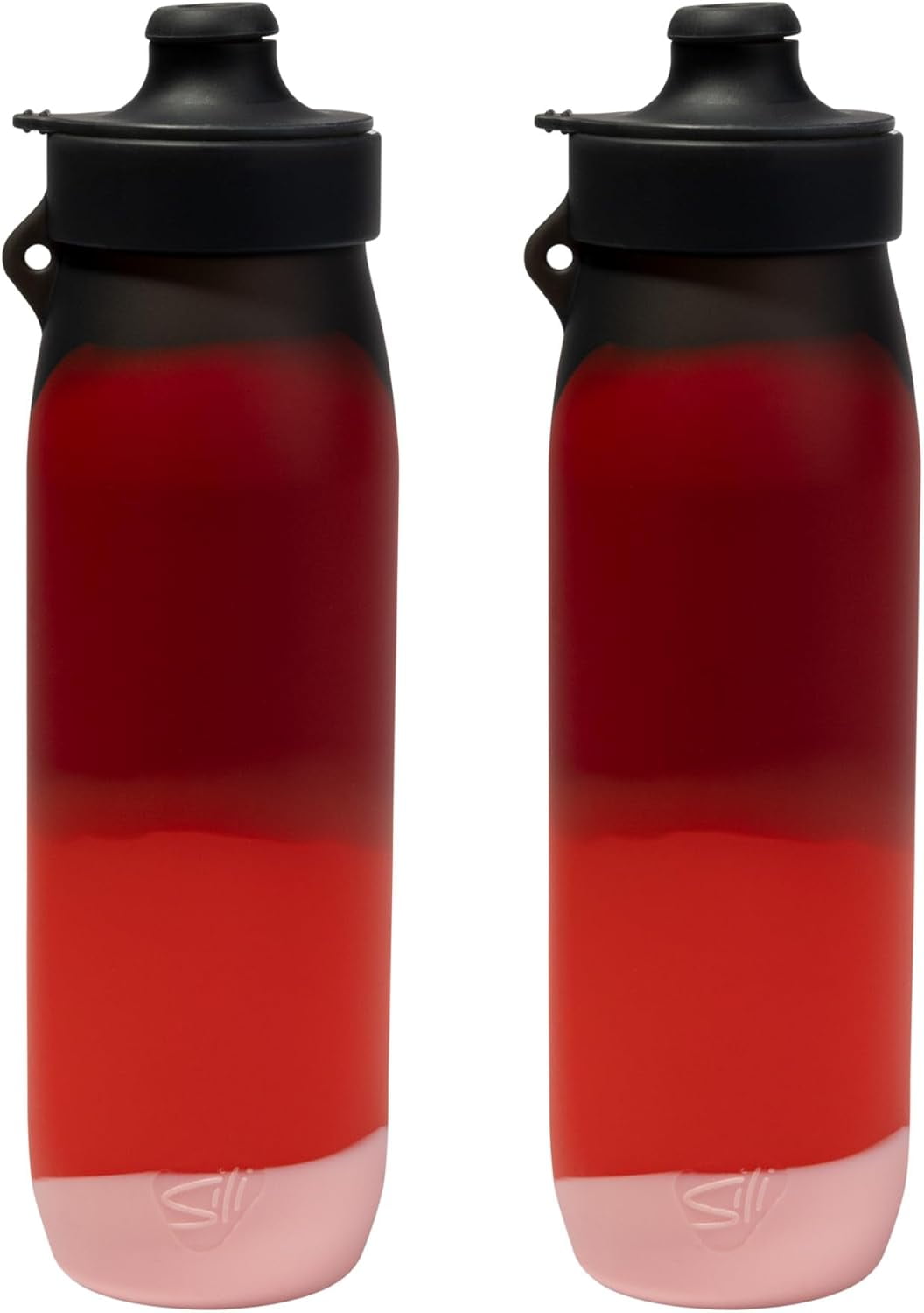 Silipint 30oz Silicone Water Bottle – Unbreakable, Non-Toxic, Dishwasher, Microwave, Oven & Freezer Safe – Leakproof Travel Water Bottle Hiking, Sports, Camping, Pack of 2, Blizzard