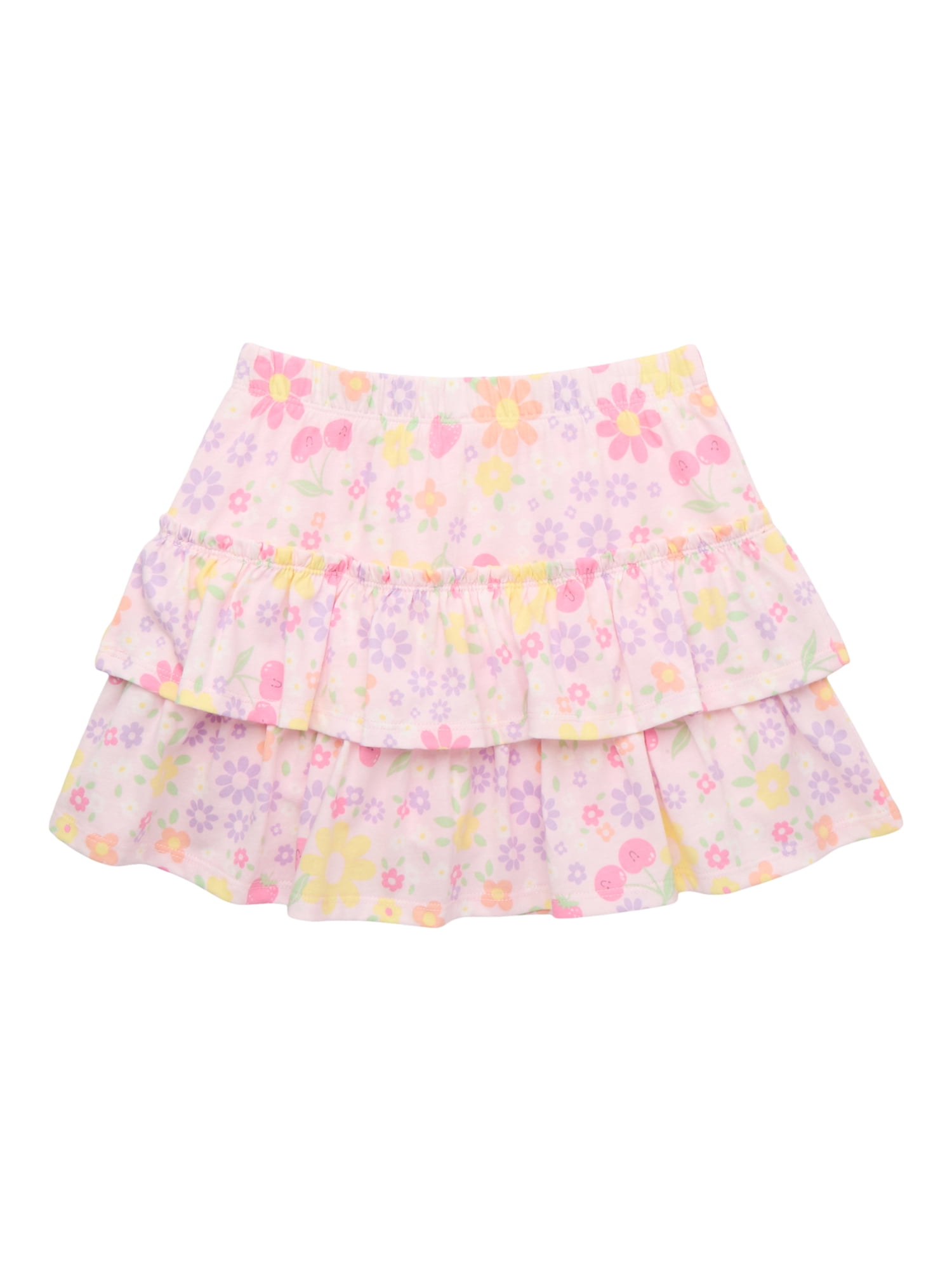365 Kids by Garanimals Girls Tee and Scooter Skirt Outfit Set, 4-Piece, Sizes 4-10
