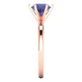 thumbnail image 3 of Clara Pucci 14K Rose Gold 1.5ct Tanzanite Solitaire Ring for Women, 3 of 8
