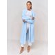 thumbnail image 5 of Suéteres Tipo Cárdigan Largos, Acogedores y Peludos para Mujer, Informales, de Larga y con Abertura Frontal, de Mohair. Azul Talla Única, 5 of 7