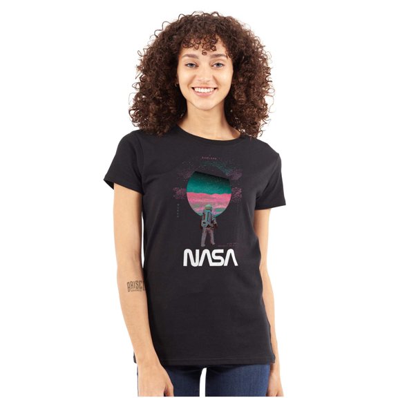 NASA Space Force Planet Mars Mission Women's T Shirt Ladies Tee Brisco Brands S