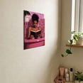 thumbnail image 4 of ZHONGYUTONG Black Women Bathroom Canvas Wall Art African American Bathroom Picture Prints Black Girl Reading Poster Minimalist Paintings Wall Decor for Toilet Restroom (20.00" x 30.00"), 4 of 5