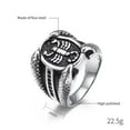 thumbnail image 2 of PAMTIER Men's Stainless Steel Vintage Gothic Punk Domineering Dragon Claw Scorpion Zodiac Sign Biker Ring Personality Statement Silver Size 9, 2 of 5