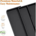 thumbnail image 6 of Utensil Organizer for Kitchen Drawers, Expandable Cooking Utensil Tray, Adjustable Cutlery Silverware Flatware Holder, Plastic Spatula Tools Storage Divider, 13-22 x 15", Black, 6 of 6