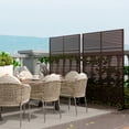 thumbnail image 3 of GloryStar Rustproof Freestanding Metal Privacy Screen Fence, Weather-Resistant Decorative Leaves Panel, Simple Installation for Use on Patio, Deck, Balcony, Garden or Inside the Home, 3 of 8