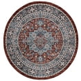 thumbnail image 2 of SAFAVIEH Bayside Keila Oriental Polyester Machine Washable Area Rug, Red/Blue, 6'7" x 6'7" Round, 2 of 12
