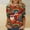Multicolor3, variant on Simua Merry Christmas Shirt for Women Christmas 3/4 Sleeve Crewneck Pullover Holiday Cute Graphic Winter Blouse Tops