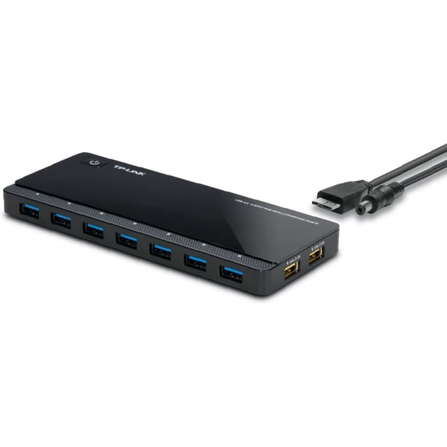 TP-Link Powered USB Hub 3.0 con 7 puertos de datos USB 3.0 y
