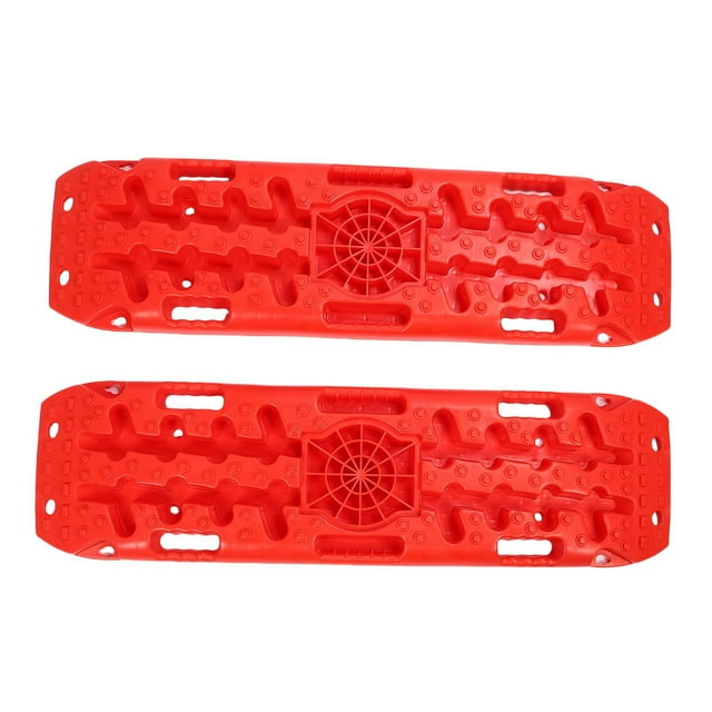 Tapis de Traction pour Pneus Tout-Terrain, Aide à la Préhension pour Neige Boue Sable avec Matériau HDPE Amélioré, Surfaces Symétriques à Motifs, Poignées Ergonomiques