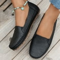 thumbnail image 5 of Women's Slip On Flat Wide Width Loafers Comfortable Low Top Flat Tennis Shoes Breathable Non Slip Work Shoes Black Size 7, 5 of 8