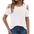 thumbnail image 3 of Women's Summer Tops Summer Solid Color Slant Neck Sleeveless Top Tunic Tops Cute Loose Ladies Blouses Beige XS, 3 of 10