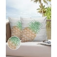 thumbnail image 6 of Summer Tropical Fruits Pineapple Texture Outdoor Pillow Covers Set of 2, Decorative Waterproof Throw Pillow Case, Wooden Texture Cotton Linen Soft Cozy Cushion Pillowcases, 6 of 6