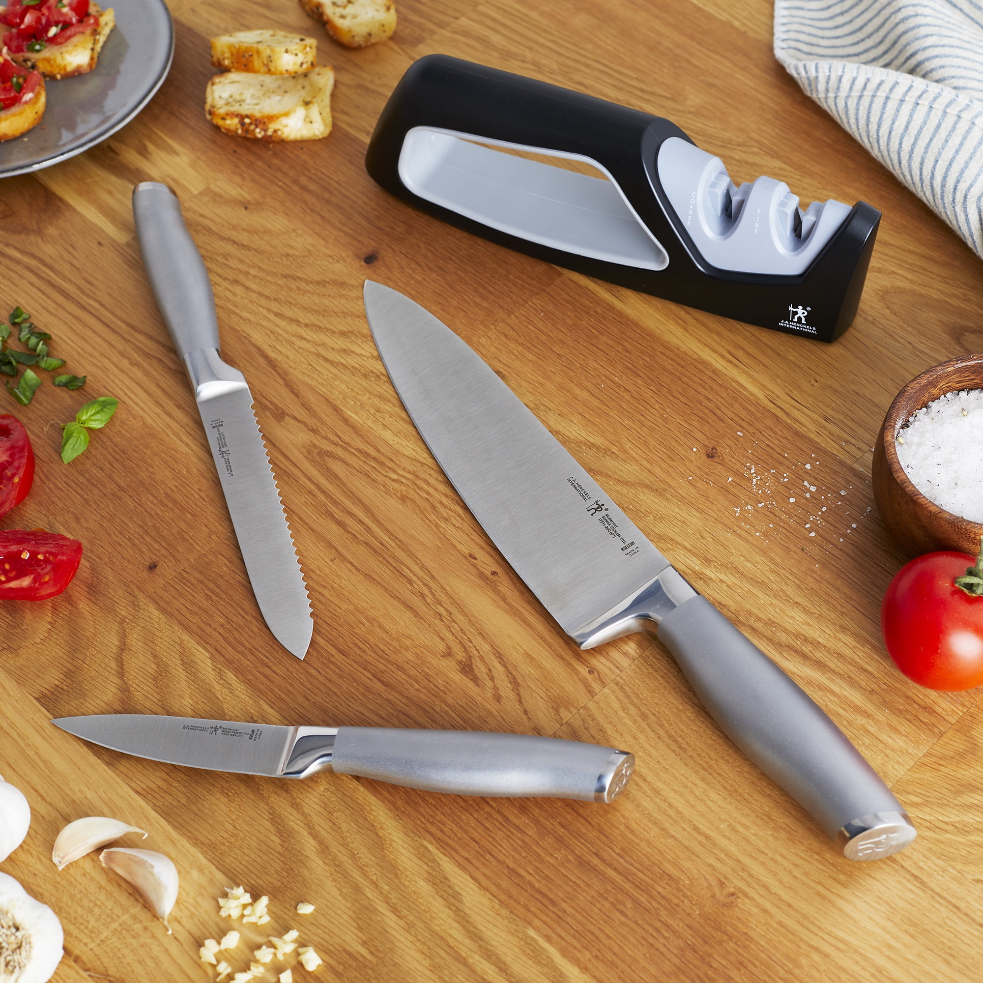 HENCKELS Modernist 4-pc Knife Set including Knife Sharpener