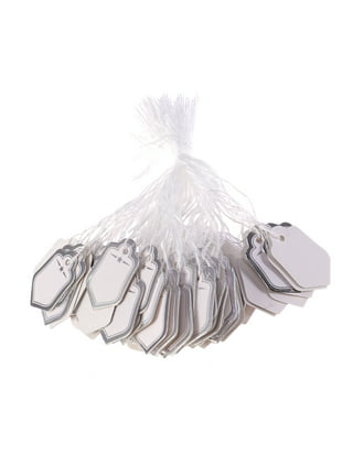 Ultnice 500pcs Paper Tag Price Label Tag with Hanging String for Jewelry Watch Sale Display