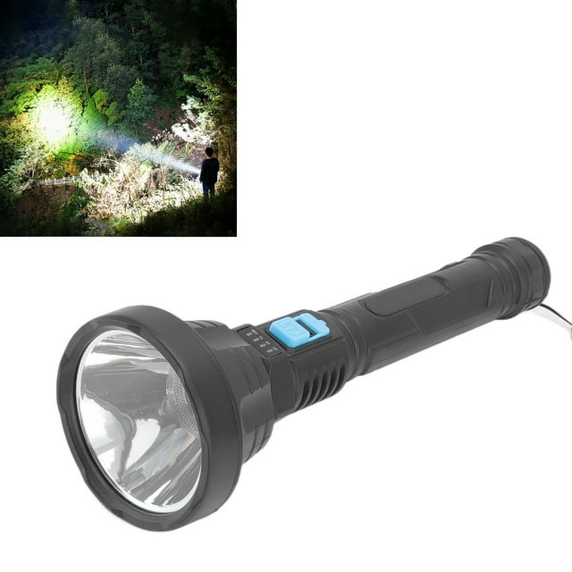LED Flashlight, Rechargeable Flashlight Super Bright LED Wide Application Durable ABS for Camping