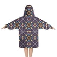 thumbnail image 2 of Multicolor Ethnic Geometric Pattern Blanket Hoodies for Kids 6-13YR Oversize Wearable Blanket Hoodies for Boys Girls Teens, 2 of 7