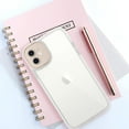 thumbnail image 6 of for iPhone 11 Case Sparkly Diamond Crystal Metal Bling Camera Lens Cover Back Clear & Matte Bumper Silicone Shockproof Protective Case + Screen Protector for Girls and Women -Gold, 6 of 12