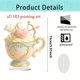 thumbnail image 2 of Regalo romántico de adorno de taza de té | Decoración acrílica en forma de corazón 15cm | Juego de tazas de té con temática de amor, platillo a juego, cuchara para remover | Acabado brillante, 2 of 4