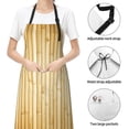 thumbnail image 4 of Zufioo Bamboo Wall Print Adult Waterproof Apron, Cooking Apron, Flower Arranging and Painting Apron-Adjustable Straps, with Pockets, Kitchen Supplies-One Size, 4 of 9