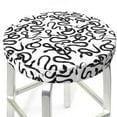 thumbnail image 3 of Xecao's Hand Drawn Snake Print Stool Covers offer stylish, washable protection for PU round bar stools, perfect for home or commercial use., 3 of 7