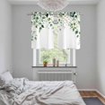 thumbnail image 5 of Watercolor Eucalyptus Kitchen Curtains Small Short 39 Inch Length, Sage Green&nbsp;Floral Plant Grommet Bedroom Living Room Curtains, Light Filtering Cafe Curtain Drapes 2 Panels Set 55''x39'', 5 of 9