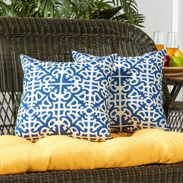 Greendale Home Fashions Indigo Outdoor 17-inch Accent Pillow (Set of 2) by
