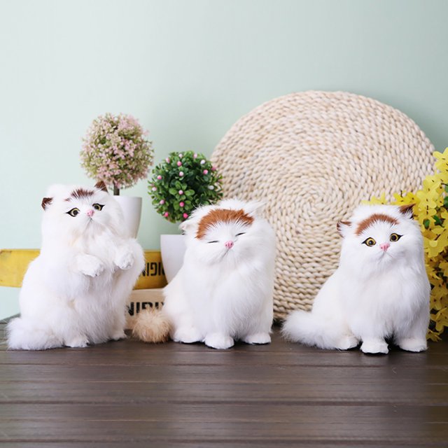 Gwong Juguete Simulated Fat Cat Stuff Toy Handicraft Photography Props Home Car Decor Regalo Gwong 30001251
