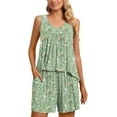 thumbnail image 2 of DreamFish Women's Summer Sleeveless Tank and Shorts Pajama Set with Pockets, 2 of 6