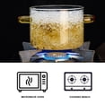 thumbnail image 3 of High Borosilicate Glass Simmer Pot Dust-proof Ergonomic with Handle Design for Use on Open Flames and Gas Stovetops - Yellow, 3 of 5