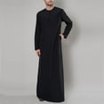 thumbnail image 2 of Mens Casual Loose Muslim Arab Dubai Robe Long Sleeve Zipper Shirt, 2 of 6