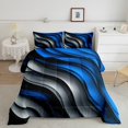 thumbnail image 2 of Homewish Adults Abstract Stripes Lines 3 Pieces Queen Comforter Set,Gradient Geometric Ultra Soft Bedding Sets,Vintage Aesthetic Bedding Comforter Set Breathable,Lightweight Room Decor, 2 of 8