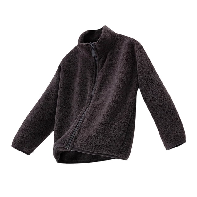 Vestes pour Filles Col Montant Manches Longues Poche Fermeture Éclair Chaud Hiver