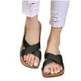 thumbnail image 7 of YYUIJK Women's Flat Slide Sandals Clearance Sale - Fashion Slip On Summer Sandals For Women Black 8.5, 7 of 7