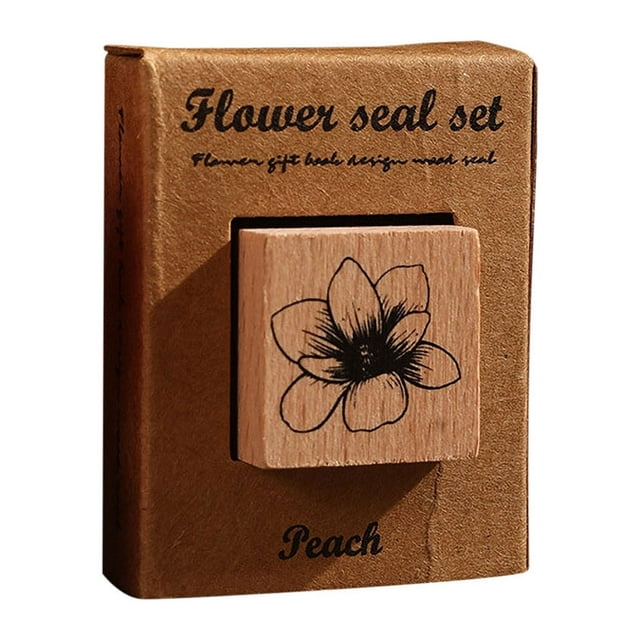 Flower Ritual Seals Flowers And Rites Collection Decorative Hand Tent Seals Vintage Wood Children's Seals Plant Flower And Grass Material Printing And Painting