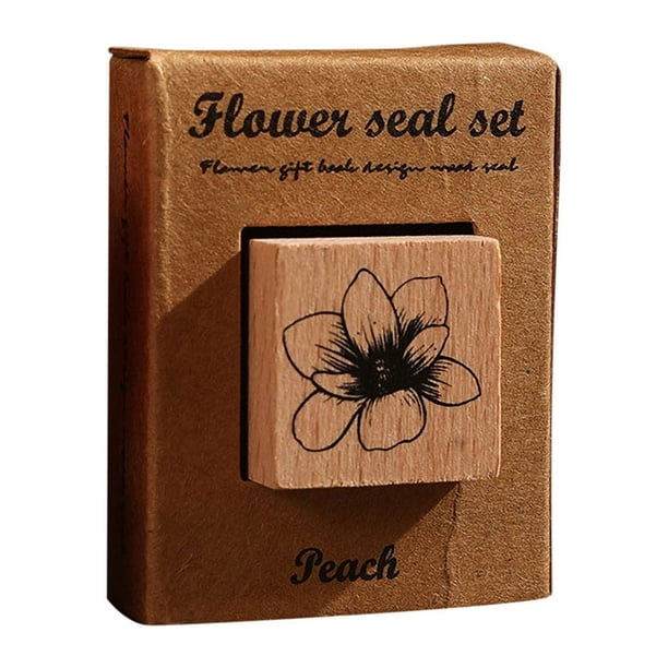 RKSTN a seals Flower Ritual Seals Flowers And Rites Collection Decorative Hand Tent Seals Vintage Wood Children's Seals Plant Flower And Grass Material Printing And Painting