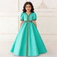thumbnail image 2 of WMQPNNS Girls Abaya Long Sleeve Prayer Dress Girls Dress Size 8 Dubai Robe 2026 Ramadan Eid Eid Kaftan Dress, Size 4-5 Years,3-Green, 2 of 9