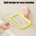 thumbnail image 5 of HomeKingdee Double Layer Soap Dish for Shower, Wall Mounted Bar Soap Holder Suction Cup Self Draining Soap Case Sponge Holder for Shower Bathroom, 5 of 6