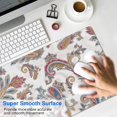 thumbnail image 4 of Long Mouse Pads for Desk,White Pioneer Flower and Paisley Pattern Desk Mats on Top Of Desks, Desk Mouse Pad Extra Large with 3mm Non-Slip Base and Stitched Edge for Gaming,Office,Work,Home 31.5"x11.8", 4 of 6