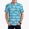 thumbnail image 5 of Yiaed DolphinPrint Men's Short Sleeve Polo Shirt,Golf Polo for Men Three-Button Golf Shirt Athletic Casual Collared T-Shirt- Medium, 5 of 7