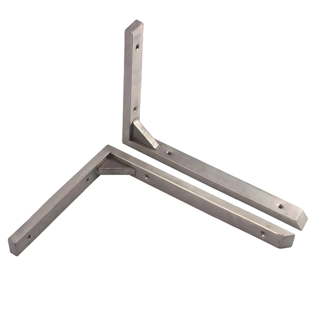 2Pcs Stainless Steel Triangle Shelf Bracket Wall Mount inch 10 inch