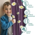 thumbnail image 3 of Blackout Kids Curtains,Purple Daisy Flower Wavy Lines Pattern Childrens Insulated Curtains Set Of 2,Bedroom Essentials,Toddler Room Decor 42"x54", 3 of 5