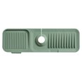 thumbnail image 1 of Protector contra salpicaduras para fregadero, alfombrilla de silicona para recoger agua, grifo de silicona para (XL), verde oscuro y verde, 1 of 7
