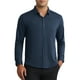 thumbnail image 1 of Camisa de vestir formal de manga larga con botones para hombre, color sólido, XL, azul oscuro, 1 of 4