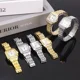 thumbnail image 4 of Reloj para mujer, marca de lujo ligera, negocios, oro, acero inoxidable, relojes de cuarzo a la moda para mujer, reloj de pulsera para mujer, 4 of 5