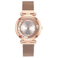 thumbnail image 1 of Reloj de cuarzo para hombre de moda con hebilla magnética, reloj de pulsera informal con correa de cuero y espejo de cristal (#2), 1 of 3