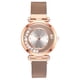 thumbnail image 1 of Reloj de cuarzo para hombre de moda con hebilla magnética, reloj de pulsera informal con correa de cuero y espejo de cristal (#2), 1 of 3