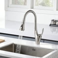 thumbnail image 3 of sumerain Single Handle High Arc Pull Out Kitchen Faucet,Stainless Steel Brushed Nickel Kitchen Sink Faucets with Pull Down Sprayer, 3 of 10